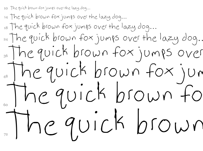 Weaselbee Beans font waterfall